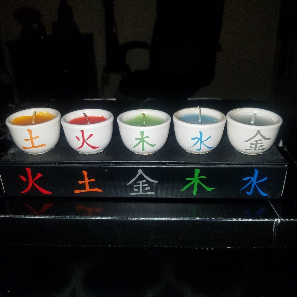 Feng Shui Sake Cup Candle Set
